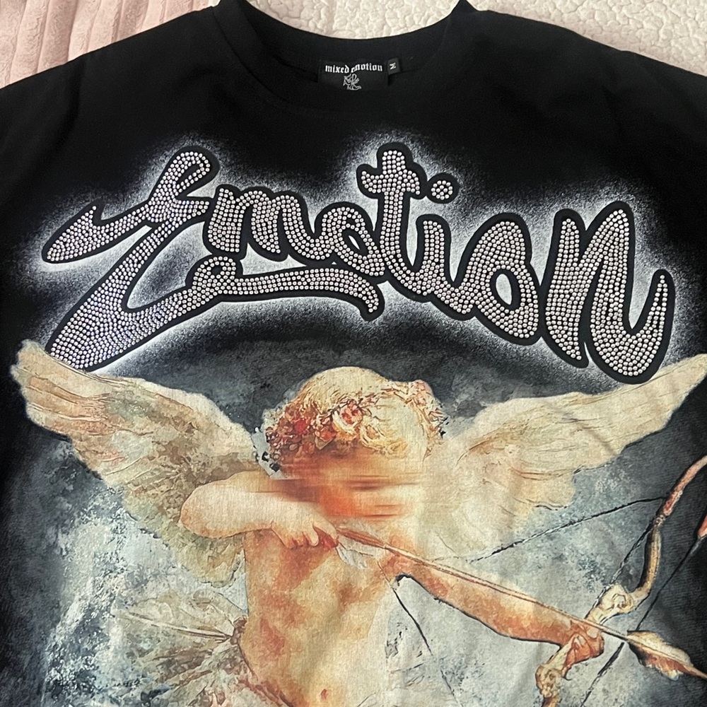 Mixed emotions Women's Black Graphic Tee - ONLY WORN ONCE